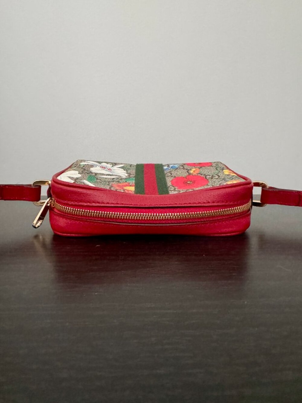 Gucci Ophidia GG Flora Flower Supreme Canvas Leather Crossbody Shoulder Bag - Picture 3 of 8